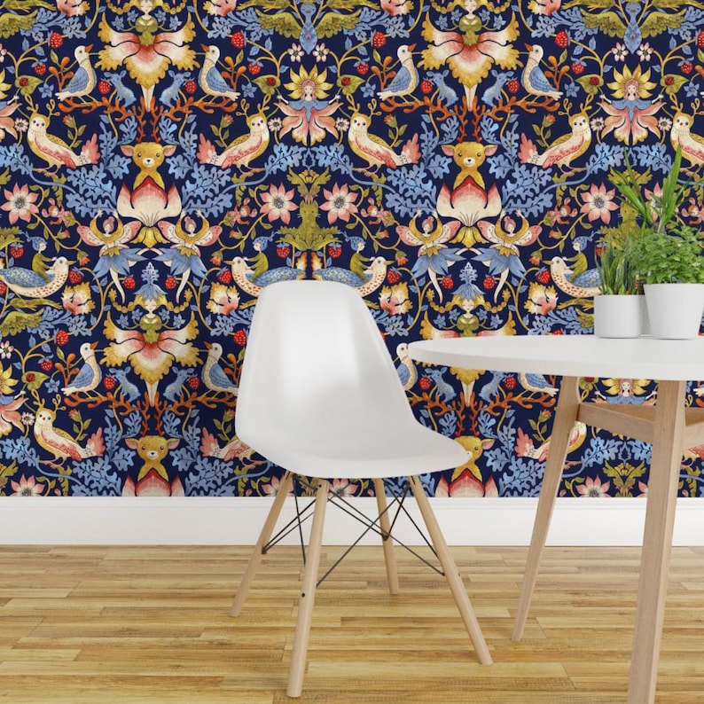Victorian Wallpaper - Victorian-Fairytale By Gaiamarfurt - William Morris Inspiration Removable Self Adhesive Wallpaper Roll by Spoonflower image 1
