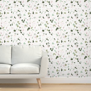 Terrazzo Wallpaper Petra Terrazzo by Holli Zollinger Green - Etsy