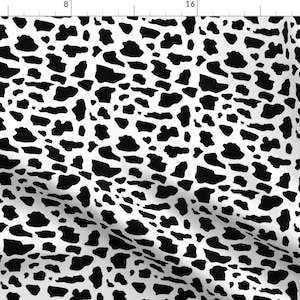 Country Black And White Cow Print Fabric - Cow Pattern (Small Print) By Inspirationz - Country Cotton Fabric By The Yard With Spoonflower