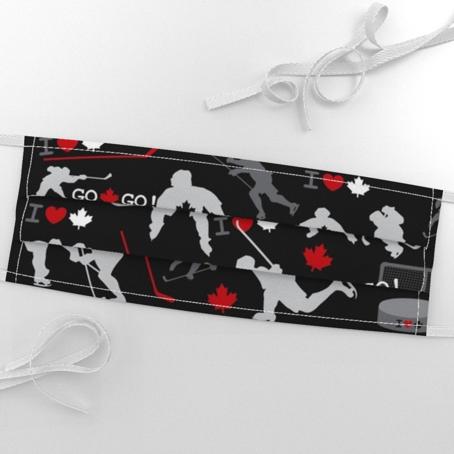 Hockey Fabric Team Canada By Iheartampersands Maple Leaf Etsy