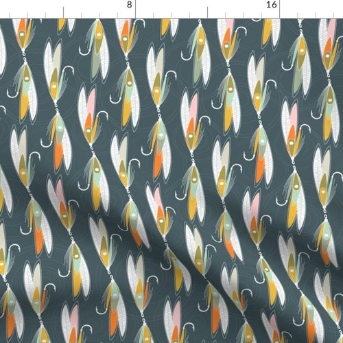 Fly Fishing Fabric Flipflopped Flies by Nadia Hassan Etsy