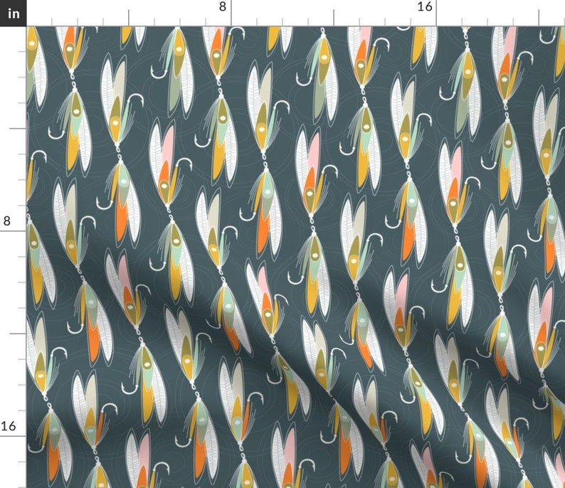 Fly Fishing Fabric Flipflopped Flies by Nadia Hassan Etsy