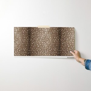 Deer Wallpaper - Silky Faux Deer Hide by Thinlinetextiles - Country ...