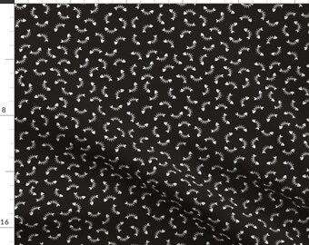 Fish Bones Fabric - Fishbones By Valcheck - Cat Food Cute Skeleton Fishy Fishes Black and White Cotton Fabric By The Yard With Spoonflower