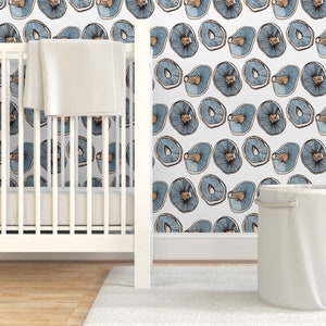 Mushroom Wallpaper Mushroom Caps by Kendrashedenhelm Blue Veggie Custom