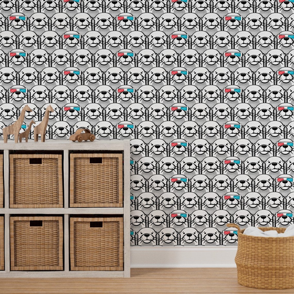 Otter Wallpaper One Cool Otter 3D Glasses by - Etsy