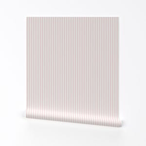 Carta da parati rimovibile preppy peel and stick - tradizionale striscia sottile rosa e bianco - decorazione da parete - striscia rosa a strisce di dept_6