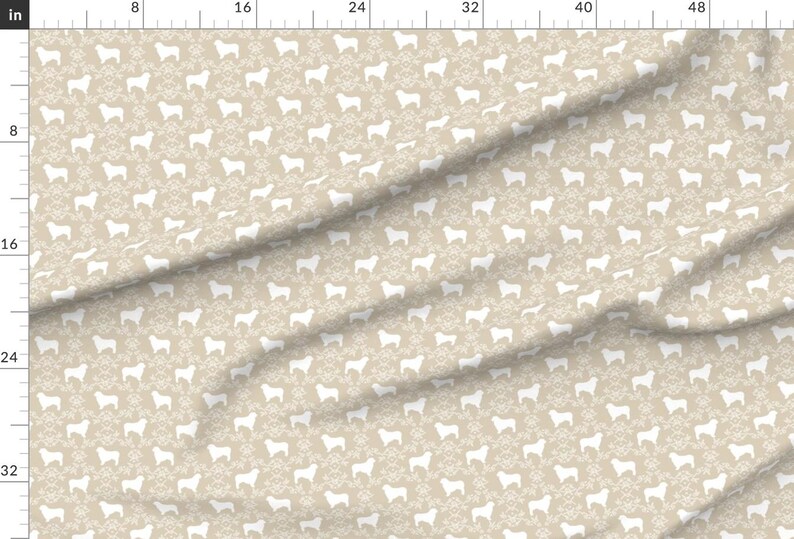 Australian Shepherd Fabric - Australian Shepherd Florals By Petfriendly- Floral Silhouette Dog Cotton Fabric By The Yard With Spoonflower afbeelding 2