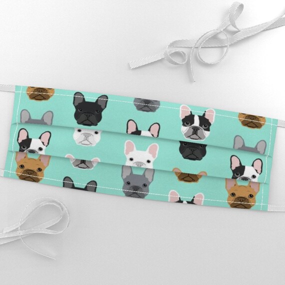 french bulldog fleece fabric