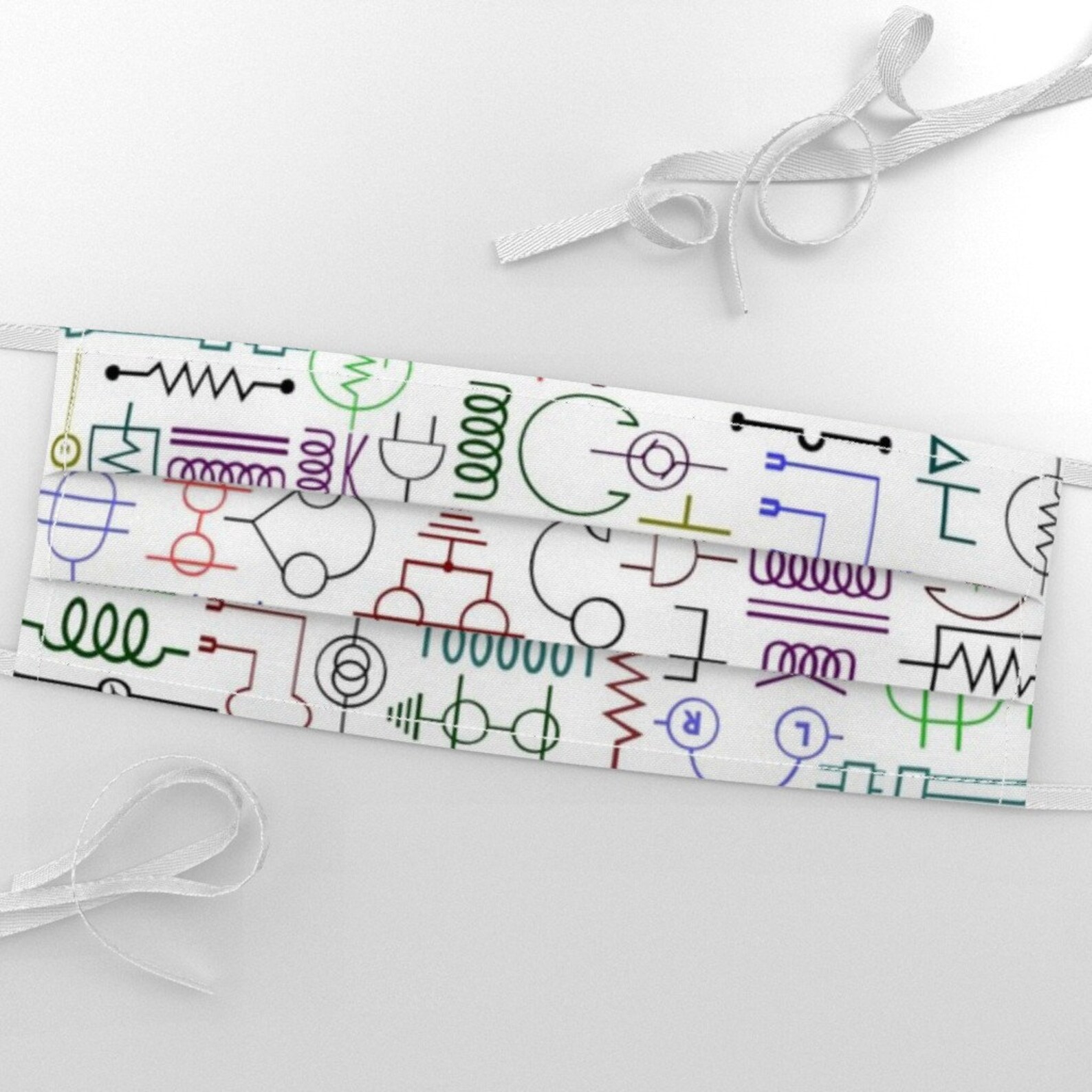 Electrical Fabric Electrical Symbols Color by Jabiroo | Etsy