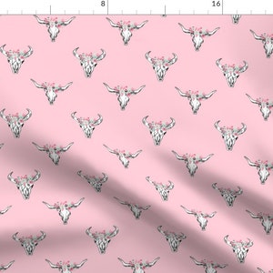 Boho Skull Fabric Deer Skull Antlers Steer Woodland Nursery - Etsy