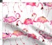 Large Scale Pink Flamingo Fabric - Flamingos Making A Splash By Karismithdesigns - Watercolor Cotton Fabric By The Yard With Spoonflower 