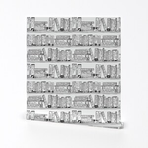 Classics Wallpaper - Black And White And Read All Over By Betsysiber -  Custom Printed Removable Self Adhesive Wallpaper Roll by Spoonflower