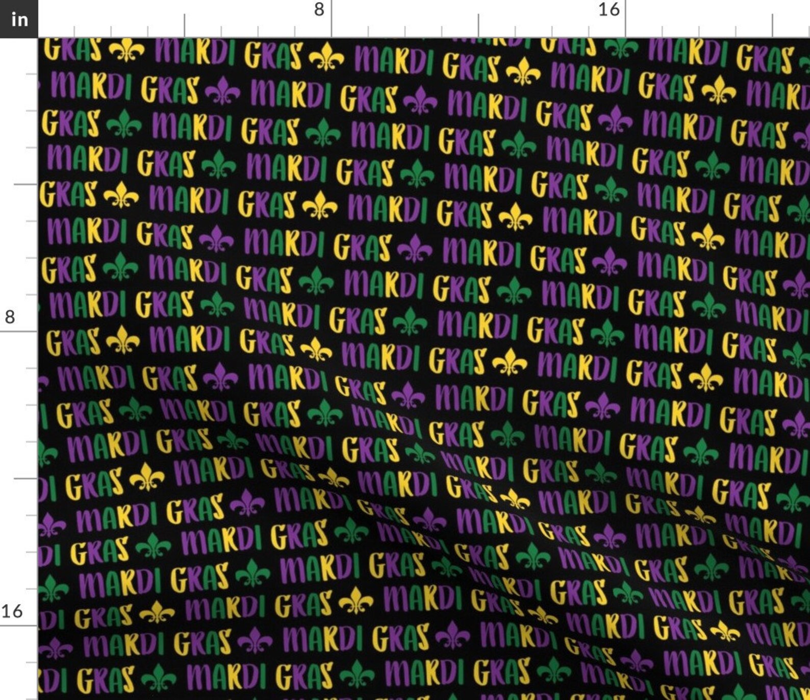 mardi gras fringe fabric
