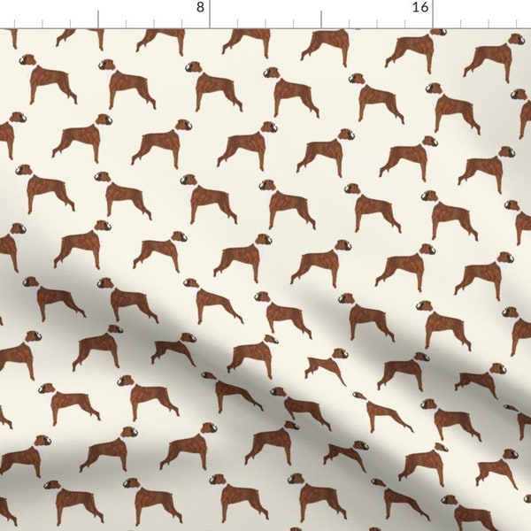 Tan Brown Boxer Dog Fabric -  Dogs, Boxer, Cute Dog, Pet Dogs, Boxer By Petfriendly - Cotton Fabric By The Yard With Spoonflower