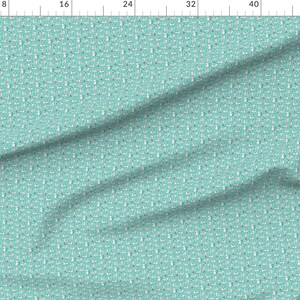 Cats Fabric - Cats On Mint Tiny Small By Caja Design - Cats Stripe Dots Mint Gray White Black Cotton Fabric By The Yard With Spoonflower image 2