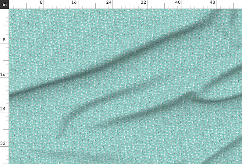 Cats Fabric - Cats On Mint Tiny Small By Caja Design - Cats Stripe Dots Mint Gray White Black Cotton Fabric By The Yard With Spoonflower image 2