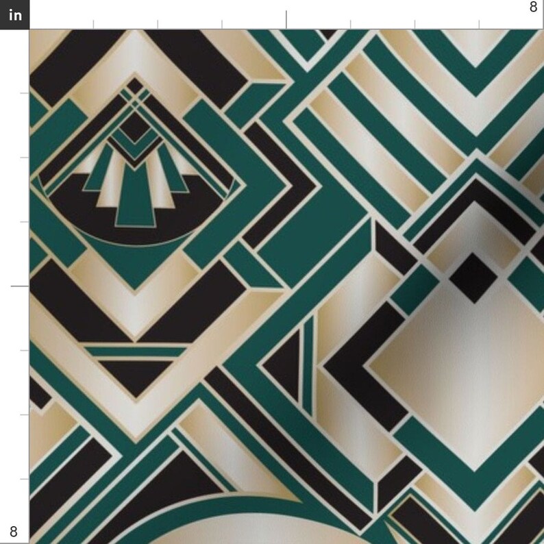 Modern Art Deco Fabric Roaring Twenties by Diseminger Etsy