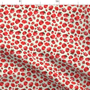 Watercolor Raspberry Fabric - Watercolor Raspberries By Katerinaizotova - Watercolor Kitchen Food Cotton Fabric By The Yard With Spoonflower