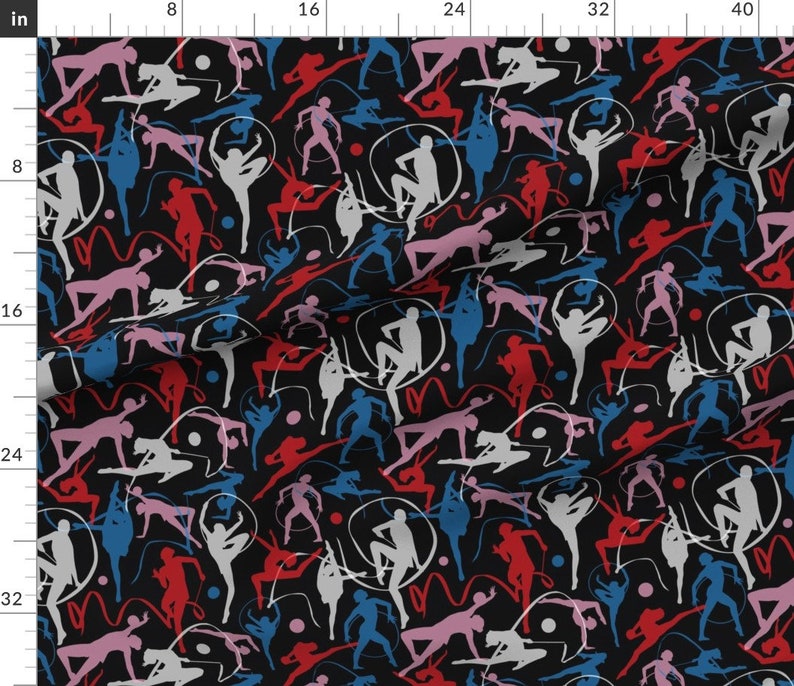 Gymnastic Fabric Gymnast by Gray Gymnastic Athletic Sport Etsy