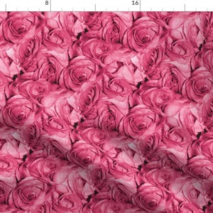Pink Roses Fabric - Bubblegum Rose By Peacoquettedesigns - Summer Rose Modern Home Decor Cotton Fabric By The Yard With Spoonflower