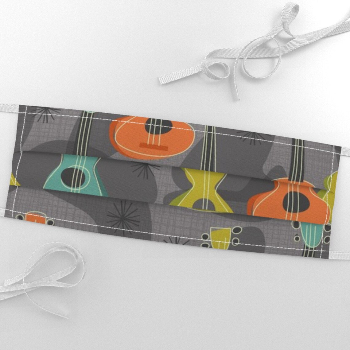 Ukulele Fabric Ukulele Aloha Allover By Bzbdesigner Etsy