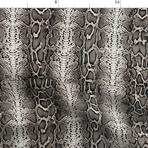 Neutral Gray Reptile Fabric - Faux Snakeskin All Natural By Susiprint - Dragon Snake Cosplay Cotton Fabric By The Yard With Spoonflower