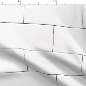 Subway Tile Fabric - Subway Tile By Littlerhodydesign - Modern Subway Tile Home Decor Cotton Fabric By The Yard With Spoonflower