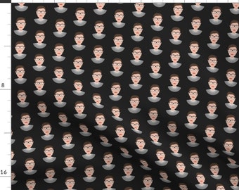 Ruth Bader Faces Fabric - Ruth Bader Ginsgurg Rbg Bust - Black By Katerhees - Ruth Bader Ginsburg Fabric With Spoonflower Ginsburg