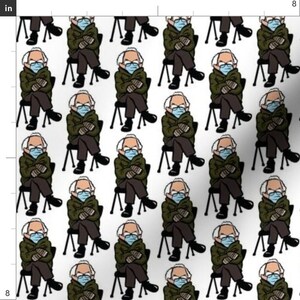 Vermont Senator Fabric - Old Man Mood By Kindermama - Inauguration Mittens Democratic Socialist Cotton Fabric By The Yard With Spoonflower image 3