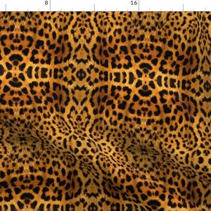 Leopard Print Fabric - Furry Leopard Print By Whimzwhirled- Leopard Animal Print Fur Photographic Cotton Fabric By The Yard With Spoonflower