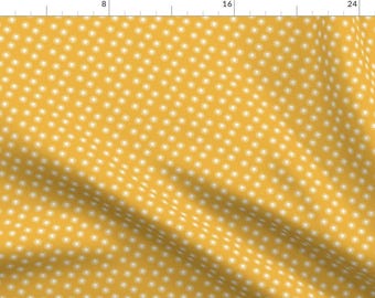 Yellow Minimal Sun Fabric - (Micro Scale) Sunshine - Cute Suns - Golden Yellow - C20bs By Littlearrowdesign - Sun Fabric With Spoonflower