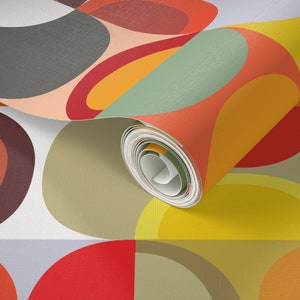 Mod Wallpaper Juicy Lime Squeeze by Kurtcyr Bauhaus Modern - Etsy