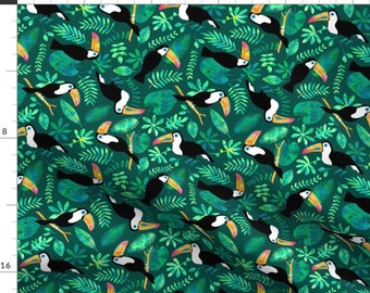 Ink /& Arrow by Quilting Treasures Tropical Floral LAST YARD Toucan Do It Green