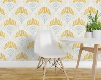 Bakery Removable Peel and Stick Wallpaper - Breakfast Croissants Cottagecore - Wall Art Wall Decor - Croissant Soft Texture by thedutchkiwi