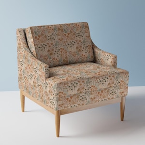 Tessuto per tappezzeria Wildflowers - Woodland Floral di hufton_studio - Tessuto Earth Tones Large Scale Blossoms tagliato su misura con Spoonflower