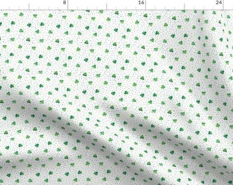 Shamrock Fabric - (Micro Scale) Watercolor Shamrock Green Dots By Littlearrowdesign - Shamrock Cotton Fabric By The Yard With Spoonflower