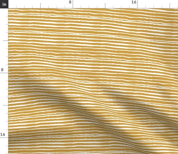 Mustard Stripe Fabric Mustard Stripes Fabric by | Etsy
