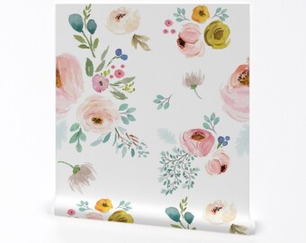 Spring Wallpaper - 18" April Love No Dandelions By Shopcabin - Spring Custom Printed Removable Self Adhesive Wallpaper Roll by Spoonflower