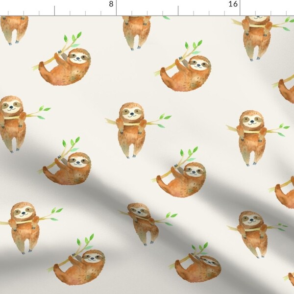 Sloth Baby Fabric by the Yard - Etsy