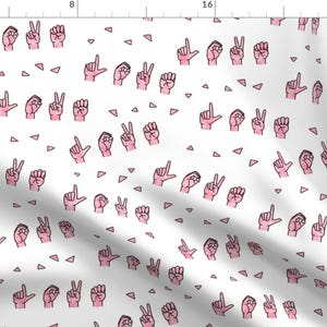 Pink Love Fabric - Love Pink With Triangles By Littlearrowdesign - Watercolor Love Cotton Fabric By The Yard With Spoonflower