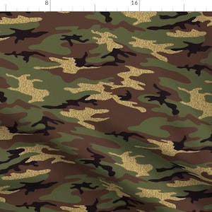 Abstract Camo Fabric - Woodland Camo 1 By Ohdarkthirty - Woodland Camouflage  Cotton Fabric By The Yard With Spoonflower