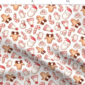 Gingerbread Cookies Christmas Fabric - Christmas Gingerbreads By Alenaganzhela - Gingerbread Cotton Fabric By The Yard With Spoonflower