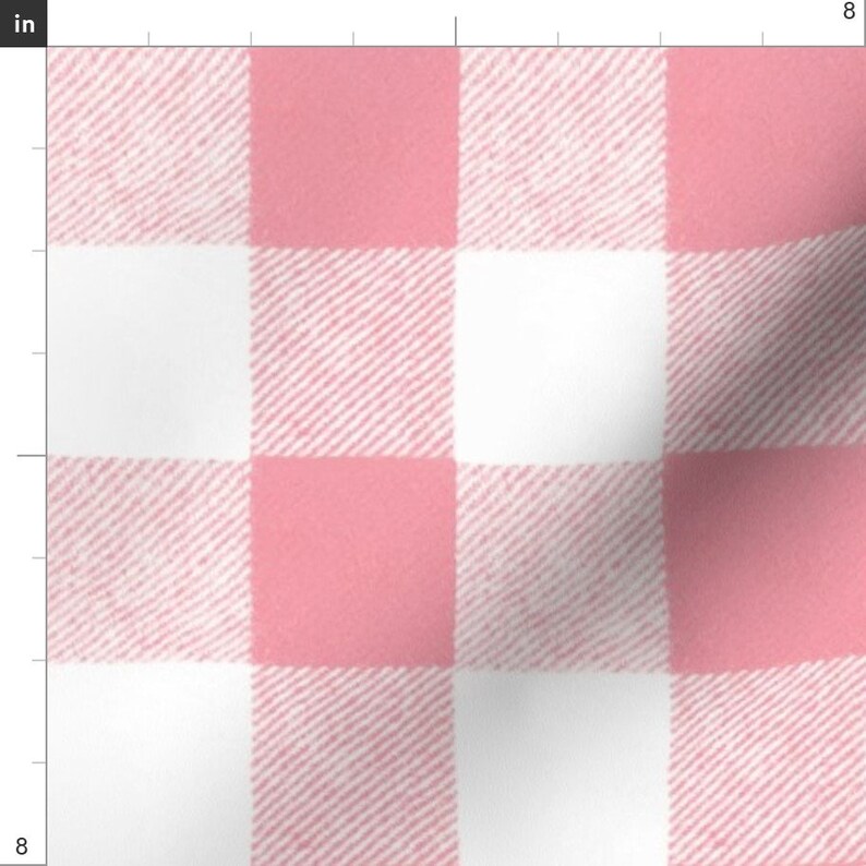 Pink Checker Fabric Buffalo Check // Pink by | Etsy