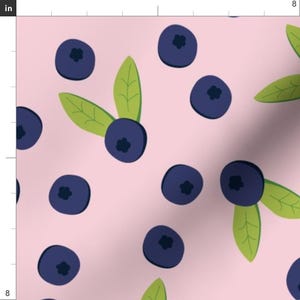 Blueberry Pink Abstract Fruit Berries Fabric - Blueberry Jam By Natalee Wegmann - Blueberry Cotton Fabric By The Yard With Spoonflower imagen 3