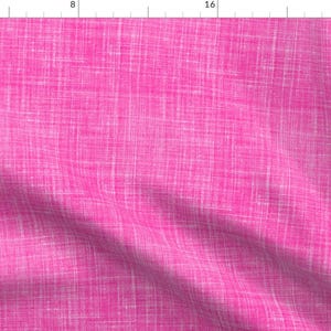 Pink Fabric - Faux Linen In Dianthus Pink By Joanmclemore - Pink Faux Linen Home Decor Cotton Fabric By The Yard With Spoonflower