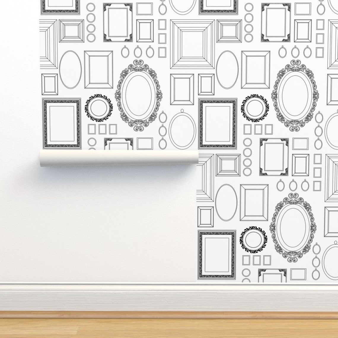 Picture Frame Wallpaper Victorian Picture Frames by Booboo - Etsy