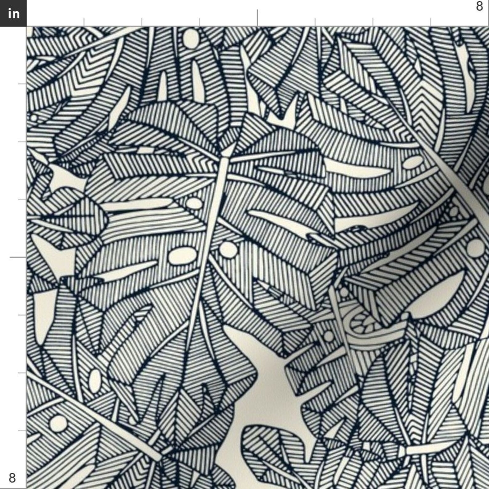 Swiss Cheese Plant Fabric Monstera Leaves Pearl by Scrummy Etsy