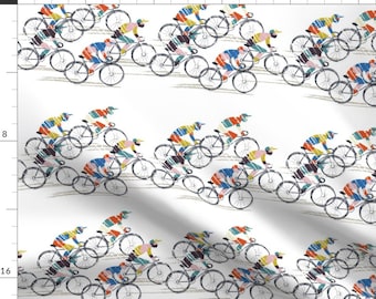 Bicycling Fabric - Ride To Win By Ameemax - Cycling Race Fast Competition Tour Bike Cotton Fabric By The Yard With Spoonflower