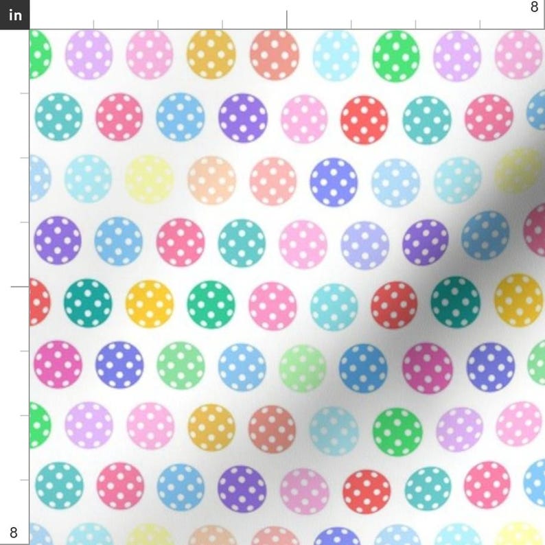 Pastel Pickleball Apparel Fabric - Pickleball Rainbow by etienne - Small Scale Pickleball Court Sport Clothing Fabric by Spoonflower Bild 3